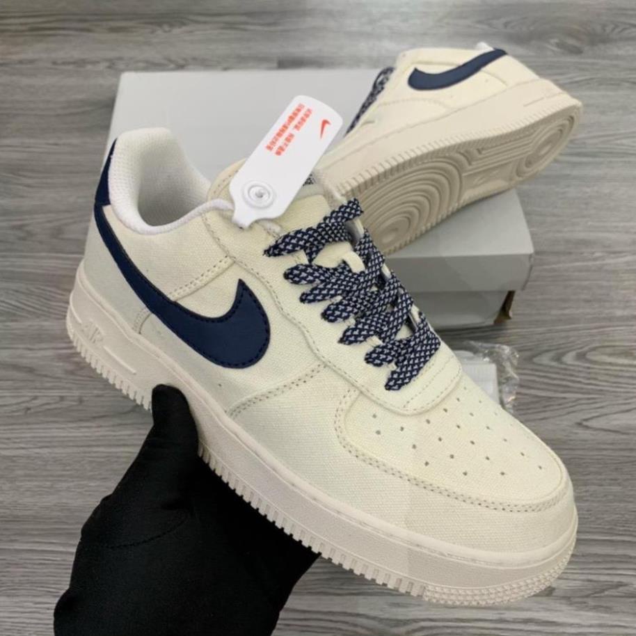 Giày Air Force 1 Canvas Navy, Giày thể thao nike_AF1 vải canvas vệt tím navy phối đồ nam nữ hot trend 2023