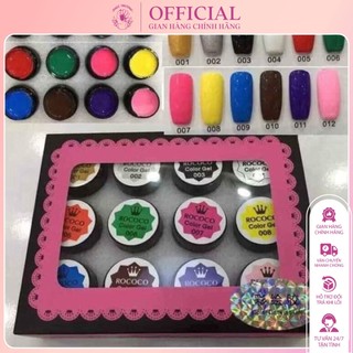 Gel vẽ siêu đặc Rococo. Có set 12 màu và lẻ trắng & đen