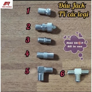 Đầu rắc tivi cáp, Đầu jack nối cáp truyền hình đủ loại