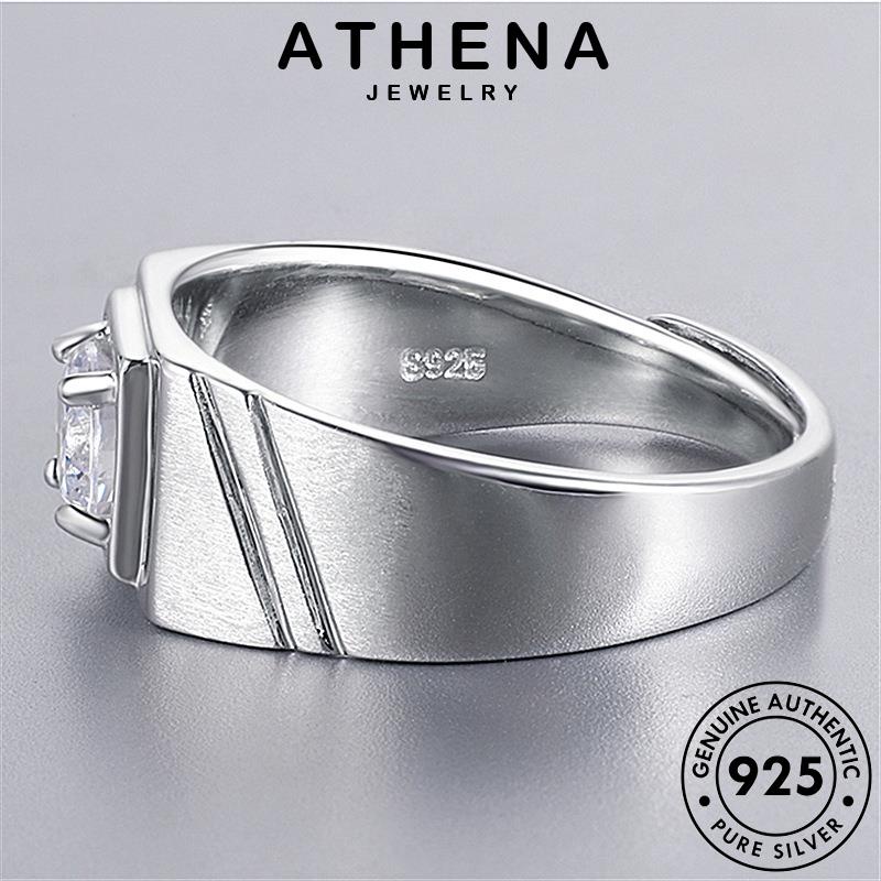 Athena JEWELRY Bạc Moissanite 925 Nhẫn Nguyên Bản Tính Khí Kim Cương Nam R202