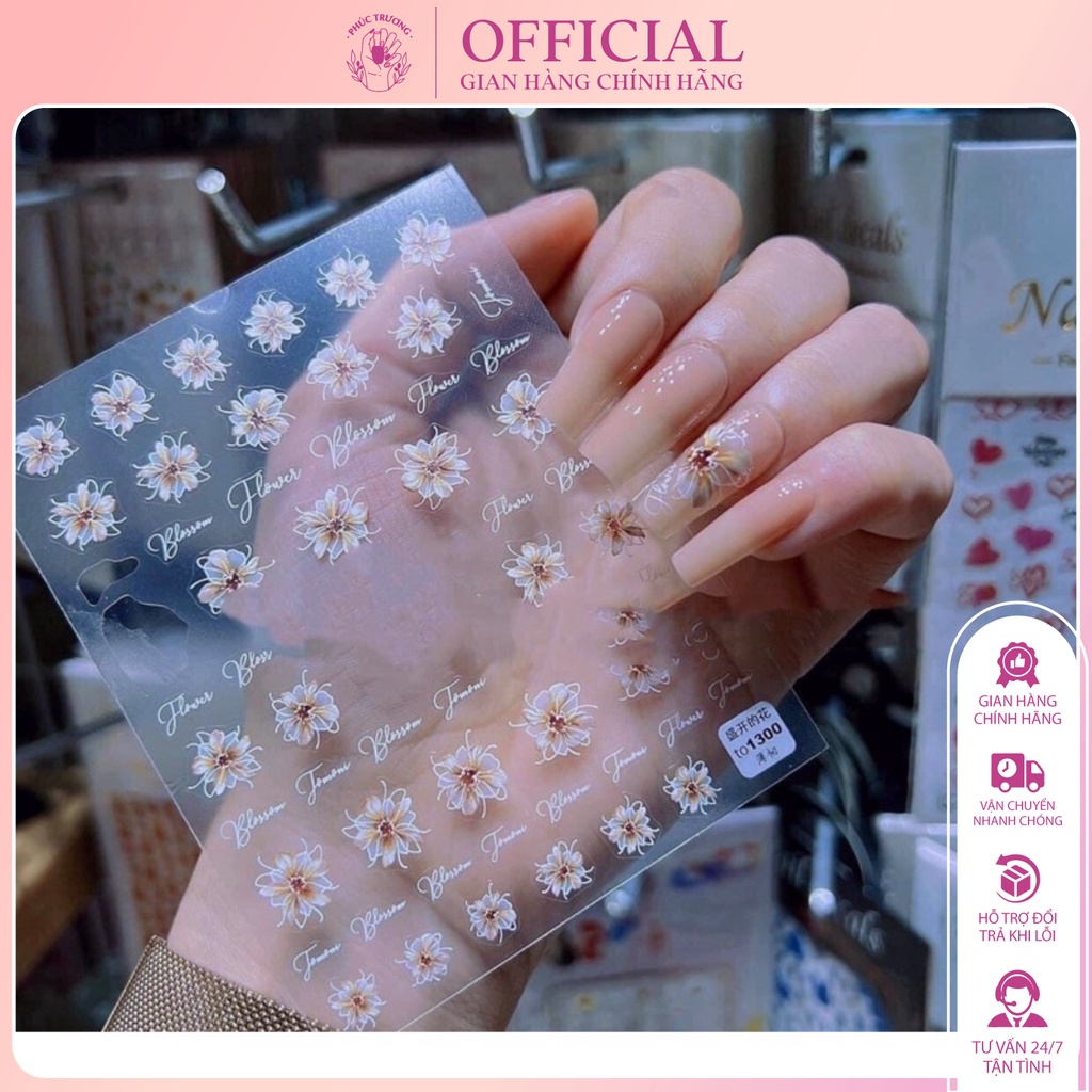 Sticker dán móng hoa lá cành