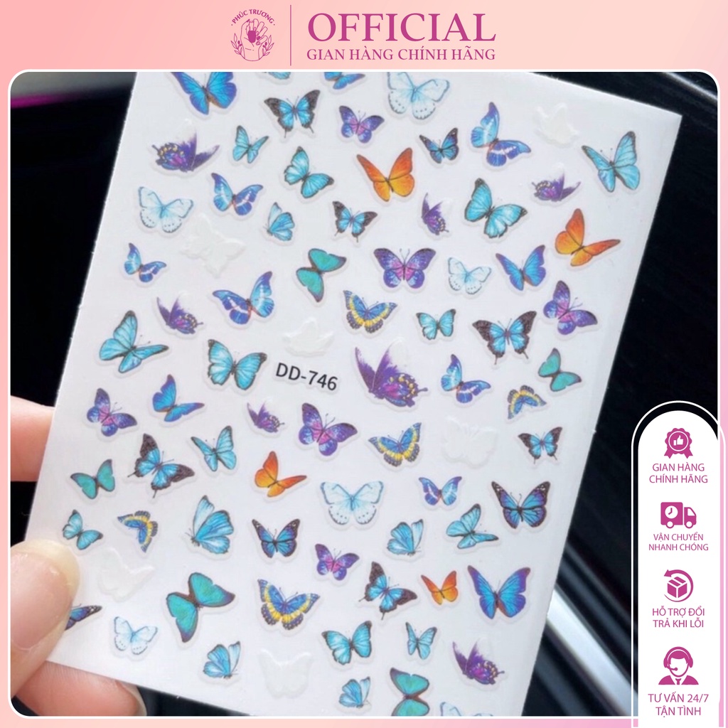 Sticker dán móng hoa lá cành