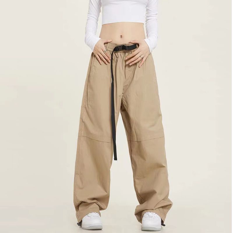 Jiashucheng Quần Yếm Cotton Nguyên Chất Cao Cấp Dáng Rộng Cỡ Lớn Phong Cách Retro Đường Phố Mỹ Cho Nam Và Nữ