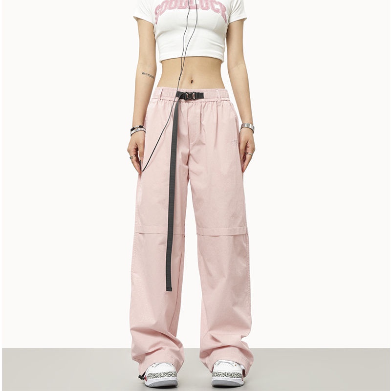 Jiashucheng Quần Yếm Cotton Nguyên Chất Cao Cấp Dáng Rộng Cỡ Lớn Phong Cách Retro Đường Phố Mỹ Cho Nam Và Nữ