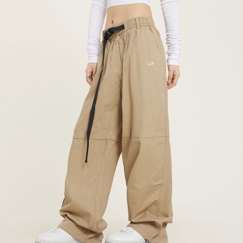 Jiashucheng Quần Yếm Cotton Nguyên Chất Cao Cấp Dáng Rộng Cỡ Lớn Phong Cách Retro Đường Phố Mỹ Cho Nam Và Nữ