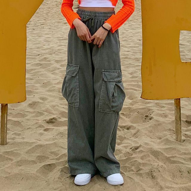 Jiashucheng Quần Yếm Cotton Nguyên Chất Dáng Rộng Lưng Cao Kiểu Retro Dễ Phối Đồ Cho Nữ