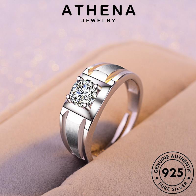 Athena JEWELLY Original Moissanite Kim Cương Bạc Nam Nhẫn Cá Tính 925 Chà R382