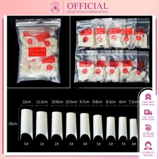 Móng nối form tre cho đắp bột, đắp gel. bịch 500 móng