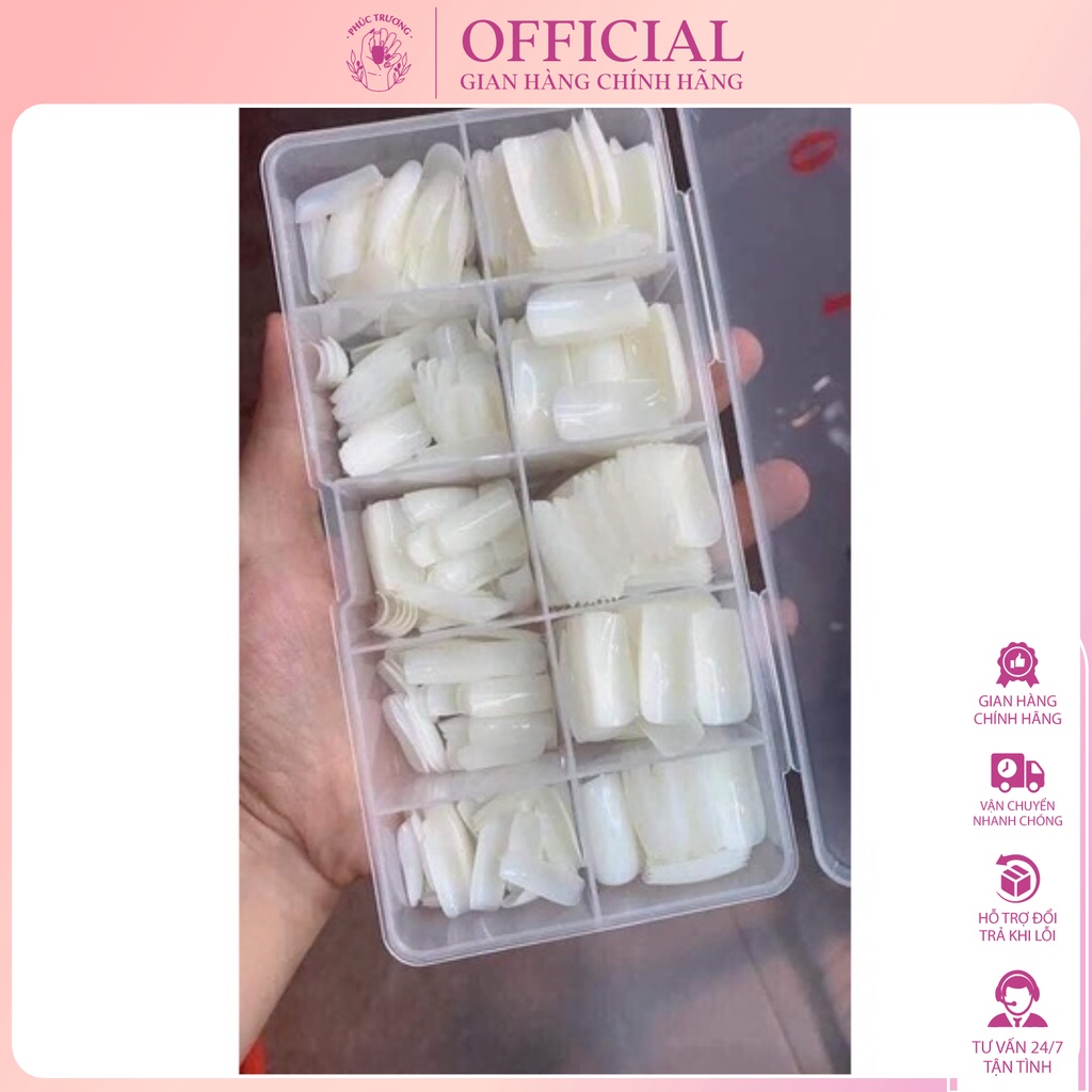 Móng up chân form dài hộp 500 móng