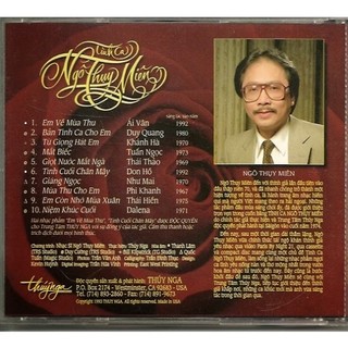 Đĩa cd 1519. tncd048 - tinh ca ngo thuy mien chất lượng cao