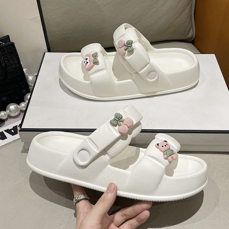Dép Sandal Hai Quai Chống Trượt Họa Tiết Hoạt Hình Dễ Thương Thời Trang Mùa Hè Cho Nữ