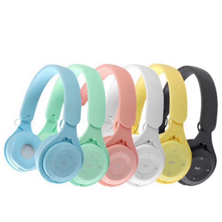 Tai nghe chụp tai Y08 có micro chống ồn Headphone không dây màu sắc thời trang,tai nghe bluetooth 5.0 âm thanh chuẩn tốt