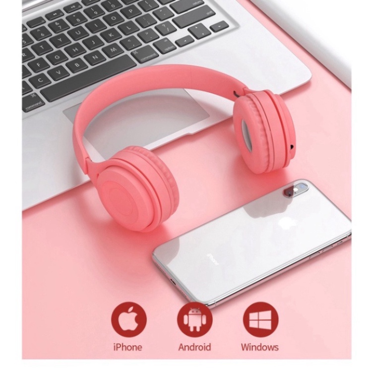 Tai nghe chụp tai Y08 có micro chống ồn Headphone không dây màu sắc thời trang,tai nghe bluetooth 5.0 âm thanh chuẩn tốt