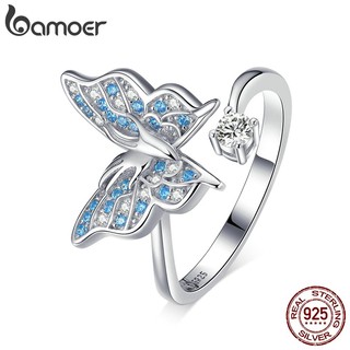 Bamoer Nhẫn Bạc 925 Hình Bướm Thời Trang Cho Nữ BSR098