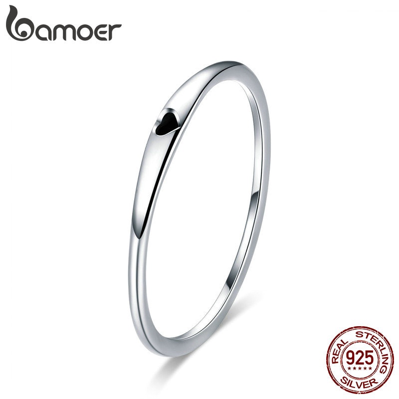 Nhẫn Bamoer Bạc Đơn Giản Cho Nữ SCR468