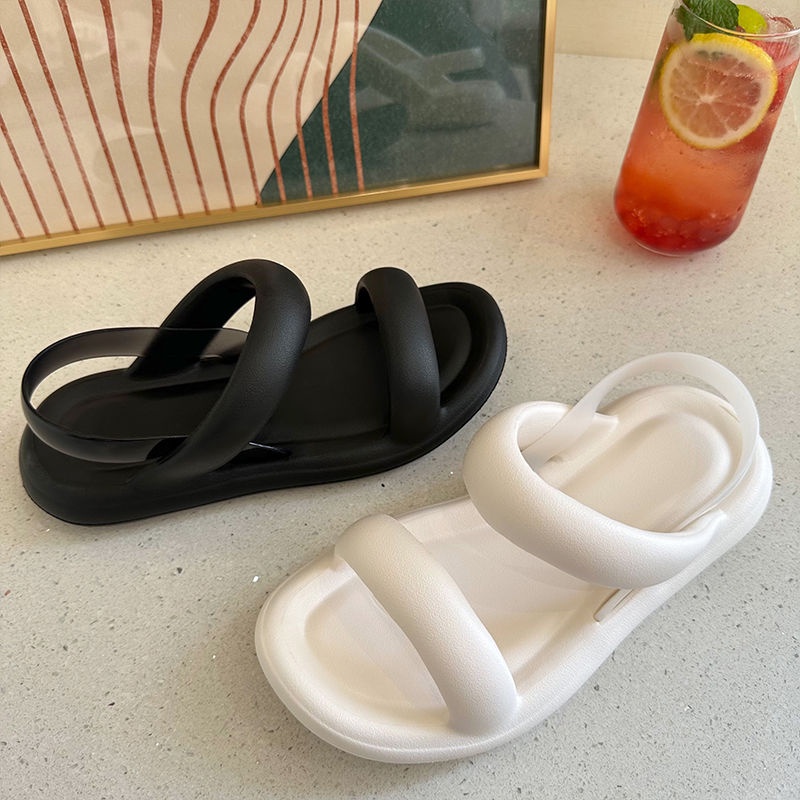 Dép Sandal Đế Bằng Chống Trượt Chống Thấm Nước Thời Trang Mùa Hè Dành Cho Nữ