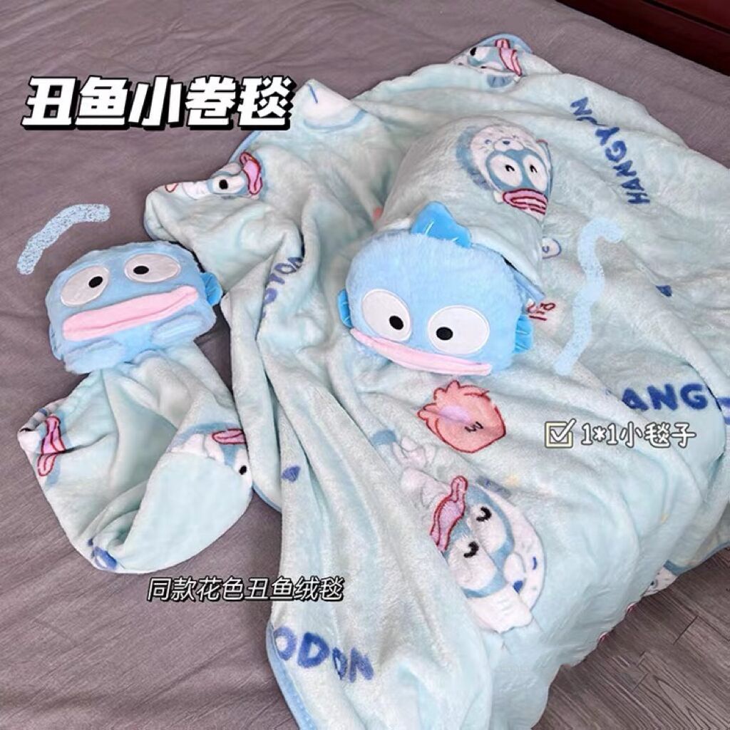 Chăn Bông Cuộn Hình Cá Hanton Hoạt Hình Đáng Yêu