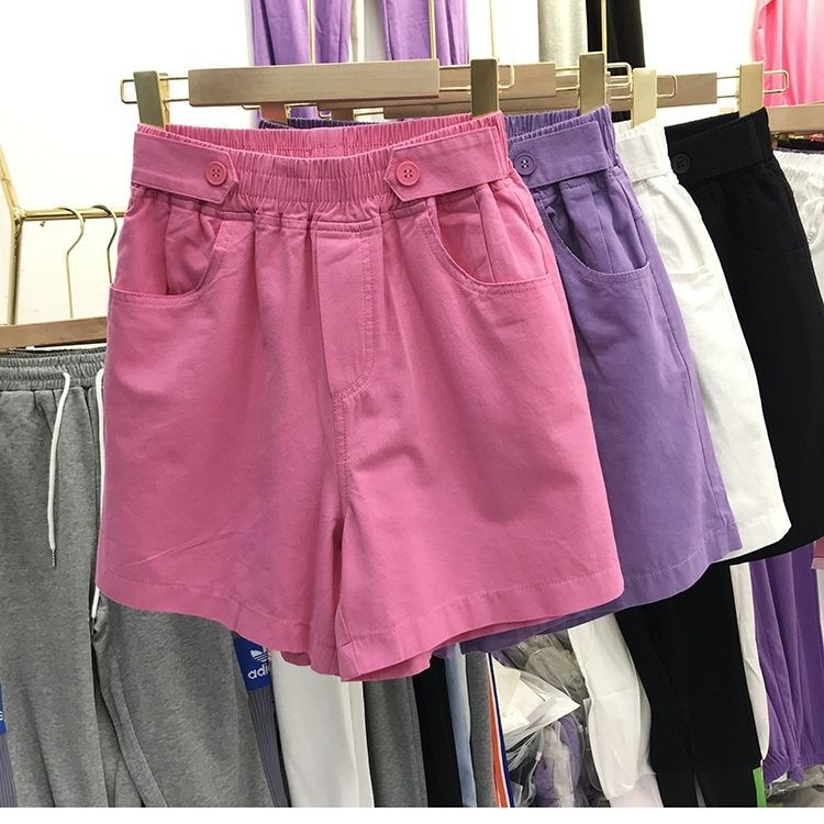 Jiashucheng Quần Short Lưng Cao Dáng Suông Rộng Co Giãn Tốt Cỡ Lớn Thời Trang Mùa Hè Cho Nữ