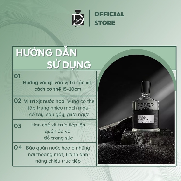 Nước Hoa Nam Chiết Creed Aventus For Men EDP Mẫu Thử 10ml. Giữ Mùi Lâu 24h. Lịch Lãm_Chững Chạc_Giản Dị