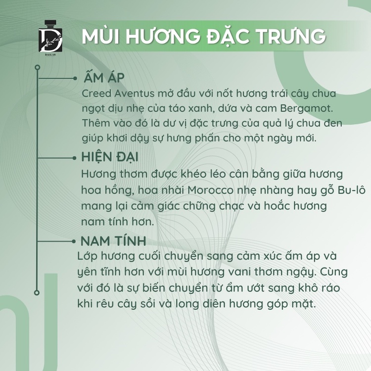 Nước Hoa Nam Chiết Creed Aventus For Men EDP Mẫu Thử 10ml. Giữ Mùi Lâu 24h. Lịch Lãm_Chững Chạc_Giản Dị