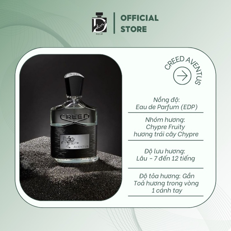 Nước Hoa Nam Chiết Creed Aventus For Men EDP Mẫu Thử 10ml. Giữ Mùi Lâu 24h. Lịch Lãm_Chững Chạc_Giản Dị