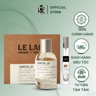 Nước hoa le labo santal 33 dành cho cả nam & nữ. nước hoa unisex mẫu dùng thử 10ml. sang trọng_gợi cảm_