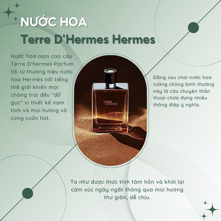 Mẫu Thử Nước Hoa Nam Terre D' Hermes EDT Chiết Dung Tích 10ml. Mùi Hương Văn Phòng Kinh Điển Dành Cho Nam Giới