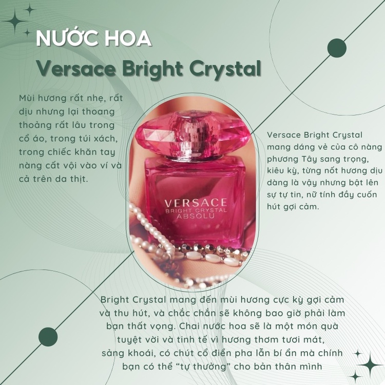Nước hoa nữ versace bright crystal - một thế giới hương thơm tươi mát và tinh khiết cho phái nữ Dallas895
