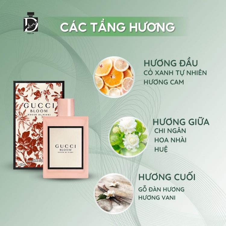 Nước hoa nữ chiết gucci bloom EDP mẫu thử 10ml, lưu hương lâu, nước hoa quyến rũ_sang trọng_quý phái Dallas895