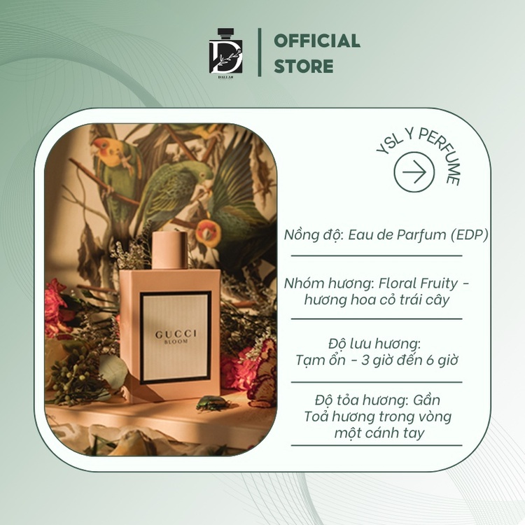 Nước hoa nữ chiết gucci bloom EDP mẫu thử 10ml, lưu hương lâu, nước hoa quyến rũ_sang trọng_quý phái Dallas895