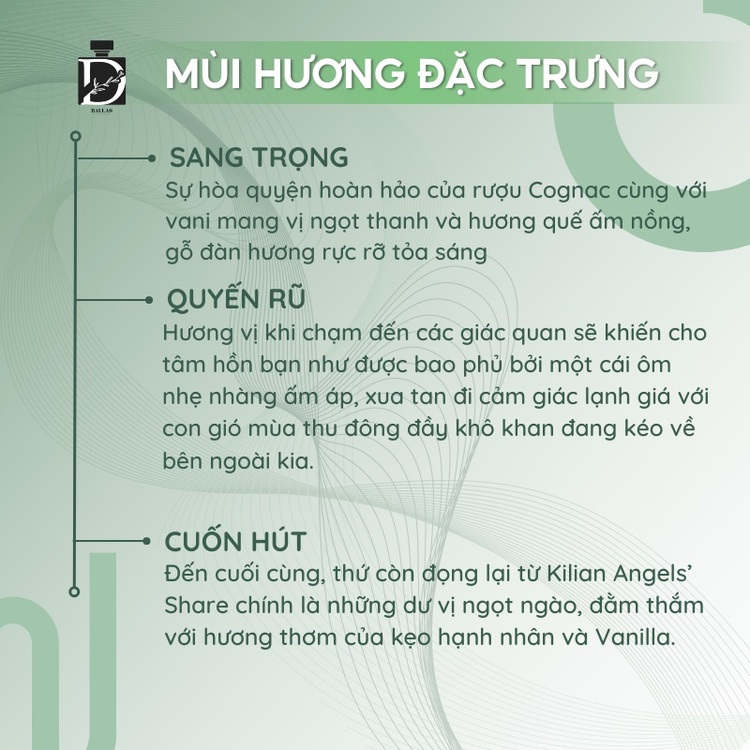 Nước hoa nam nữ chiết kilian angles' share edp mẫu thử 10ml. Quyến rũ, sang trọng Dallas895