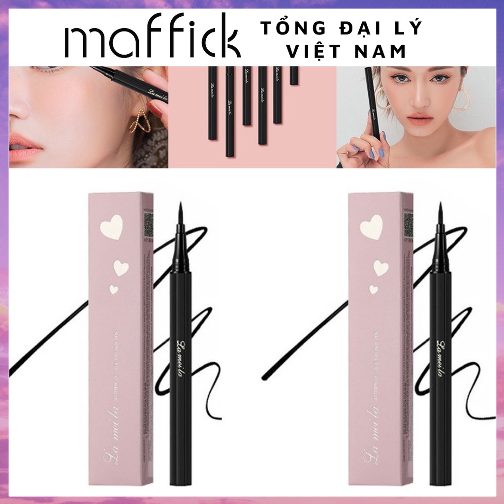 Bút Kẻ Mắt Nội Địa Trung Chống Nước Nhanh Khô Lameila Km13 Vỏ Bạc LKMN1
