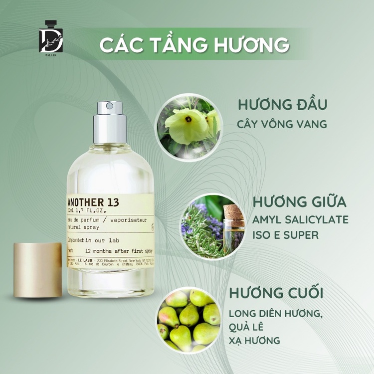 Nước Hoa UNISEX Le Labo Another 13 EDP Dành Cho Nam Và Nữ. THANH LỊCH_TINH TẾ_LƯU HƯƠNG LÂU Mẫu thử 10ml [DALLAS895]