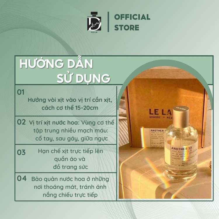 Nước Hoa UNISEX Le Labo Another 13 EDP Dành Cho Nam Và Nữ. THANH LỊCH_TINH TẾ_LƯU HƯƠNG LÂU Mẫu thử 10ml [DALLAS895]