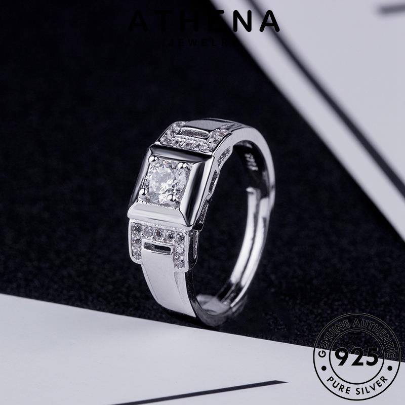 Athena JEWELLY Nhẫn Bạc Nguyên Bản Kim Cương 925 Moissanite Vàng Nam R1691