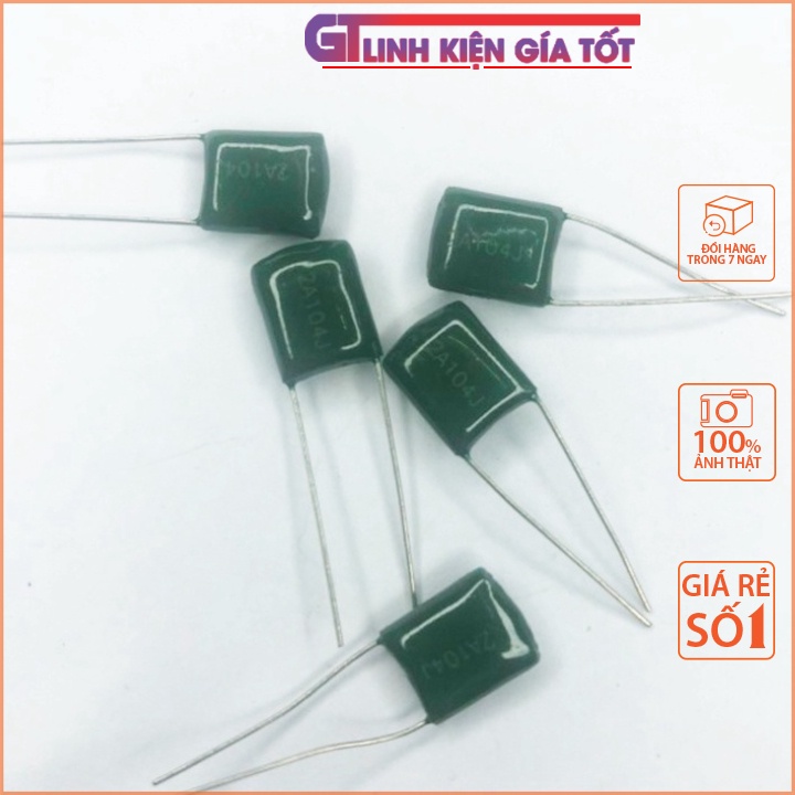 ComBo 10 Tụ Mica 100V 2A 104J 104 100nF, Linh Kiện Điện Tử Mạch Bếp Từ Chất Lượng