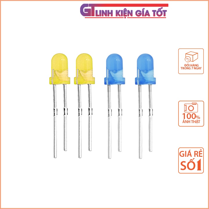 Combo 50 con Diode led ánh sáng 5mm 2V-2.2V