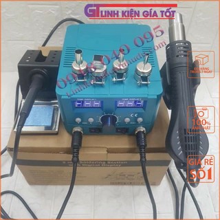 Trạm hàn khò 8582D máy khò hàn linh kiện 2 trong 1 tiện dụng thiết bị hỗ trợ điện tử