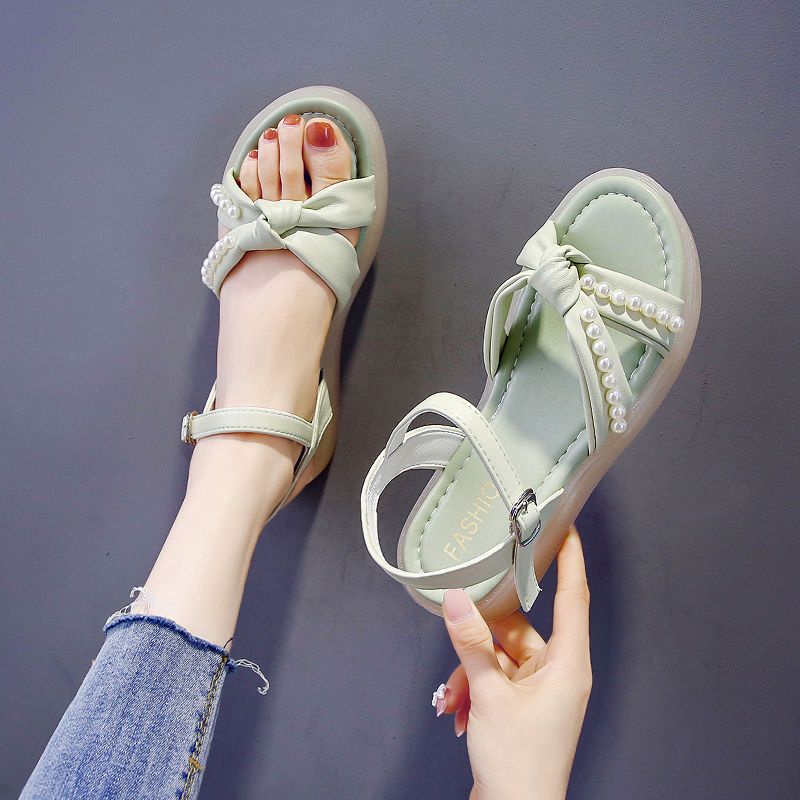 Giày Sandal Đế Bằng Thời Trang Mùa Hè Dễ Phối Đồ Cho Nữ