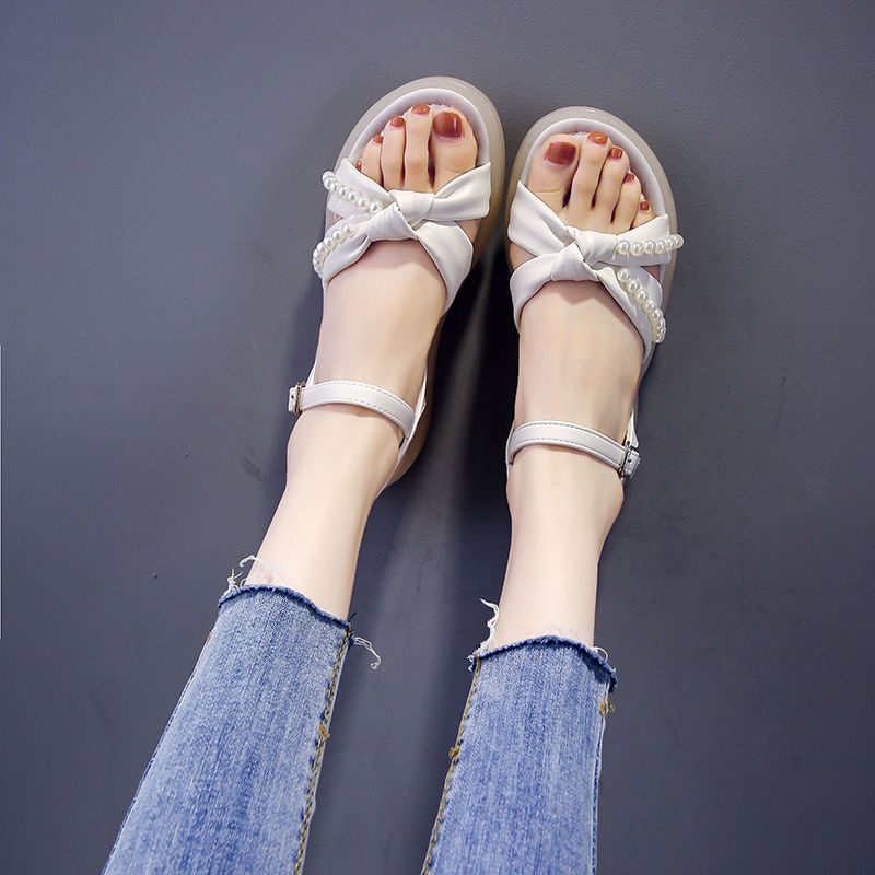 Giày Sandal Đế Bằng Thời Trang Mùa Hè Dễ Phối Đồ Cho Nữ