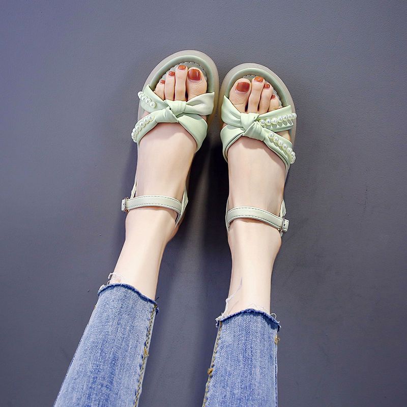 Giày Sandal Đế Bằng Thời Trang Mùa Hè Dễ Phối Đồ Cho Nữ