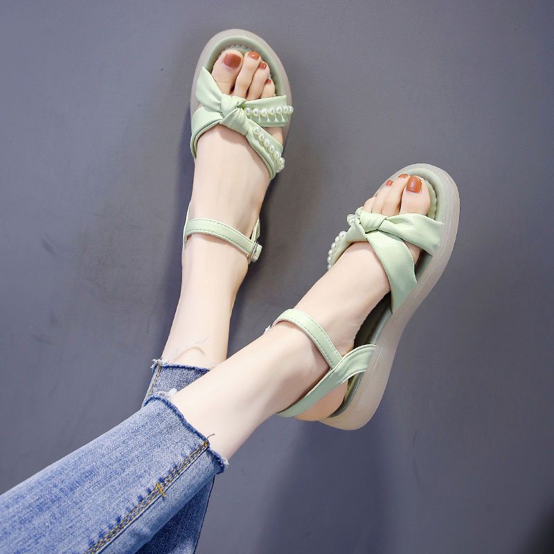 Giày Sandal Đế Bằng Thời Trang Mùa Hè Dễ Phối Đồ Cho Nữ