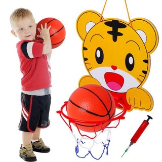 Bộ đồ chơi bóng rổ treo tường mini cho bé rèn luyện phát triển chiều cao, tư duy chiến thuật kèm móc dán tường