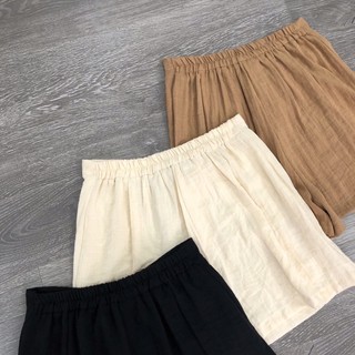 BEUCLOSET - Quần short lưng thun chất đũi
