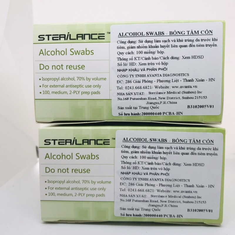 Bông tẩm cồn 100 miếng