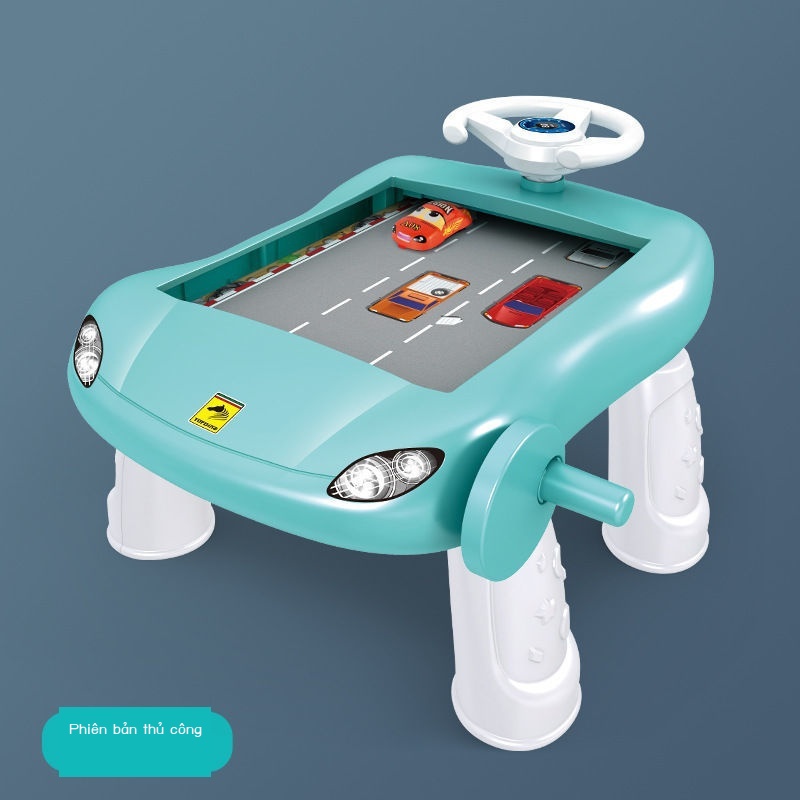 ❉●✕Đồ chơi lái xe mô phỏng vô lăng cho trẻ em Xếp hình máy chơi game điện để bàn
