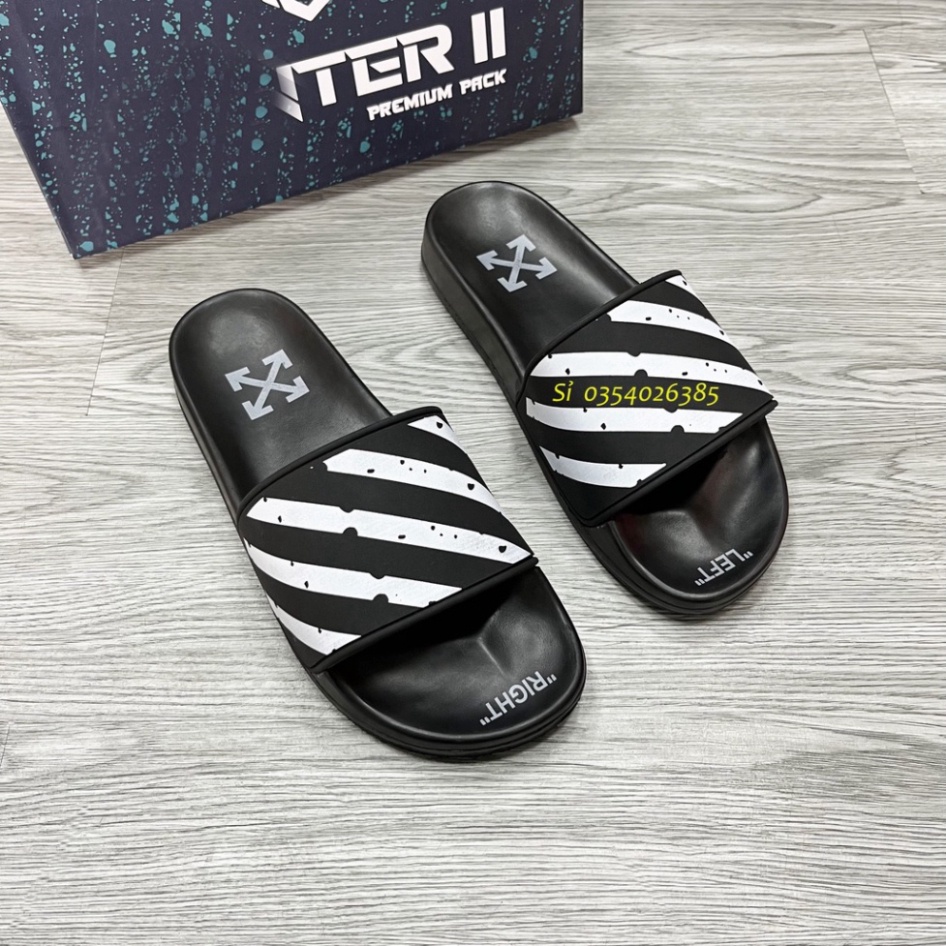 Dép nam OFF-WHITE cao cấp 3 màu, đế pu cao cấp, hot trend dép quai ngang đi cực êm chân hot trend 2022