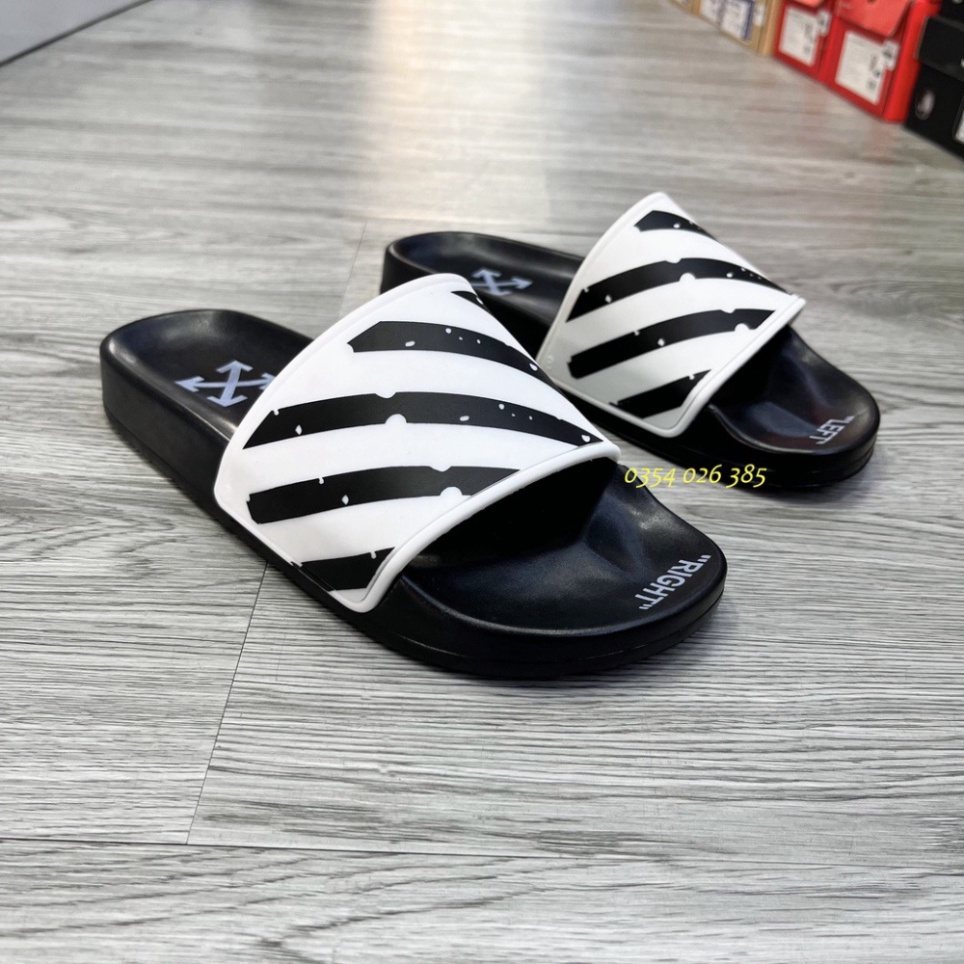 Dép nam OFF-WHITE cao cấp 3 màu, đế pu cao cấp, hot trend dép quai ngang đi cực êm chân hot trend 2022