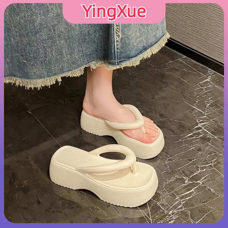 2023 NEW HOT Dép Tông Đen/Trắng/Hồng Thời Trang Đế Dày Dép Nữ Tăng Chiều Cao Chống Trơn Trượt Chống Mài Giày Lười