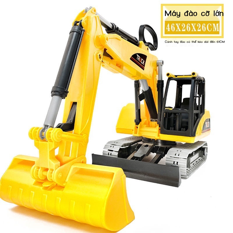 ♞✜Đồ chơi mô hình máy xúc mô phỏng cỡ lớn dành cho trẻ em Phương tiện kỹ thuật quán tính